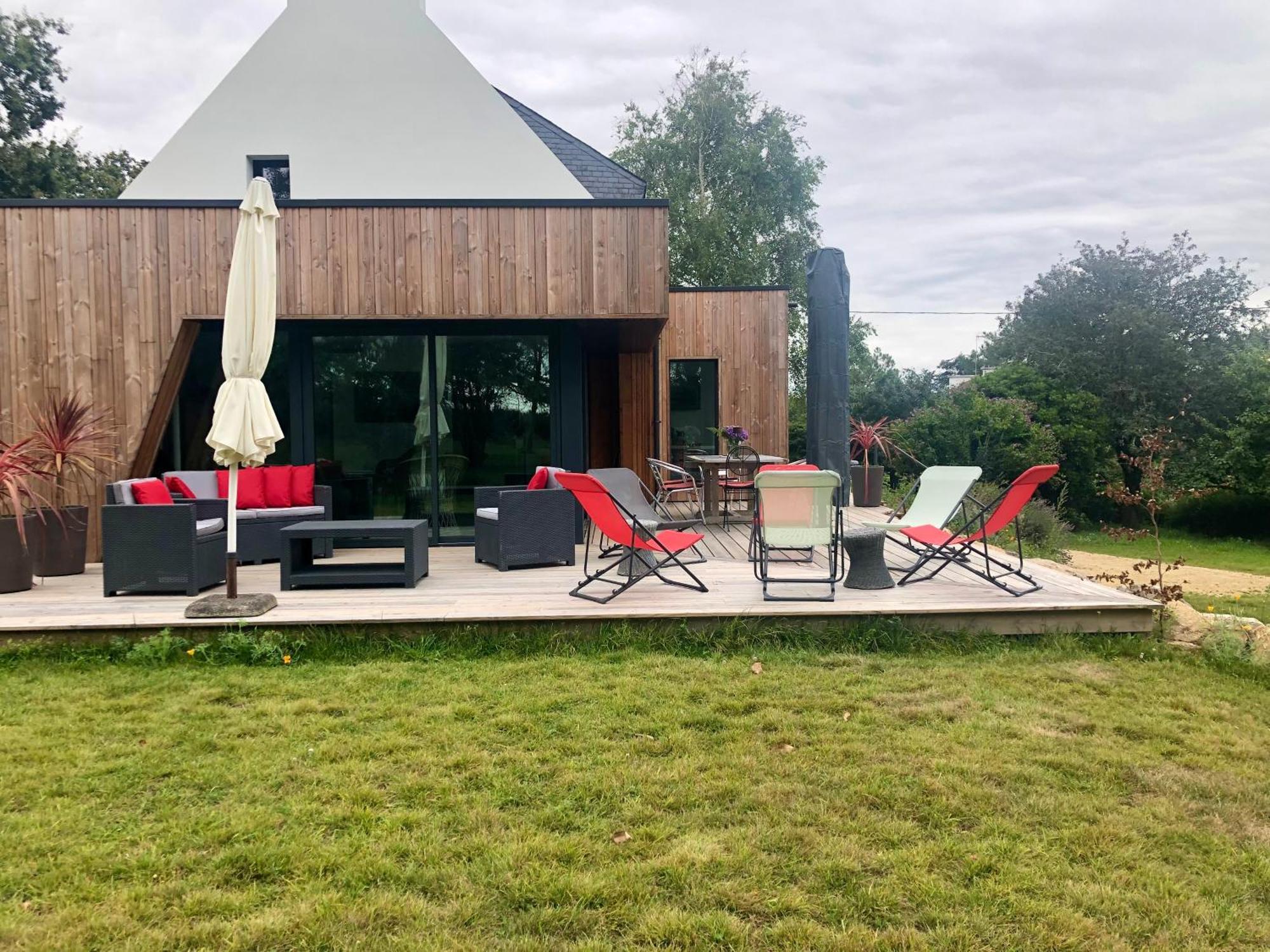 Villa Tidinghi, Plage De Rospico A Pied 네베즈 외부 사진
